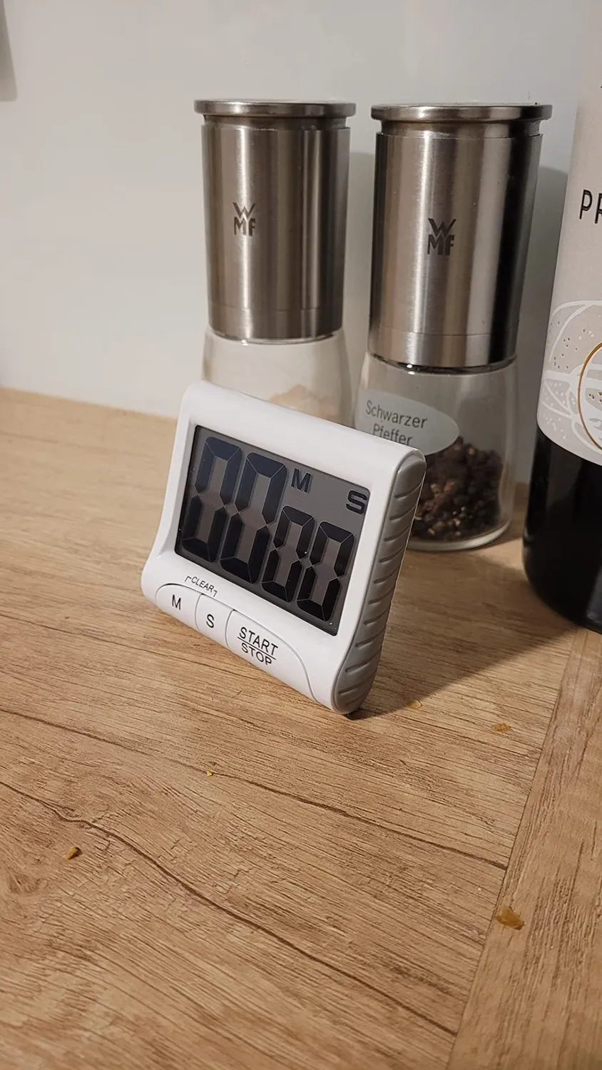 TFA Dostmann 38.2021.02 Digitaler Timer weiß 99 Min mit Memory