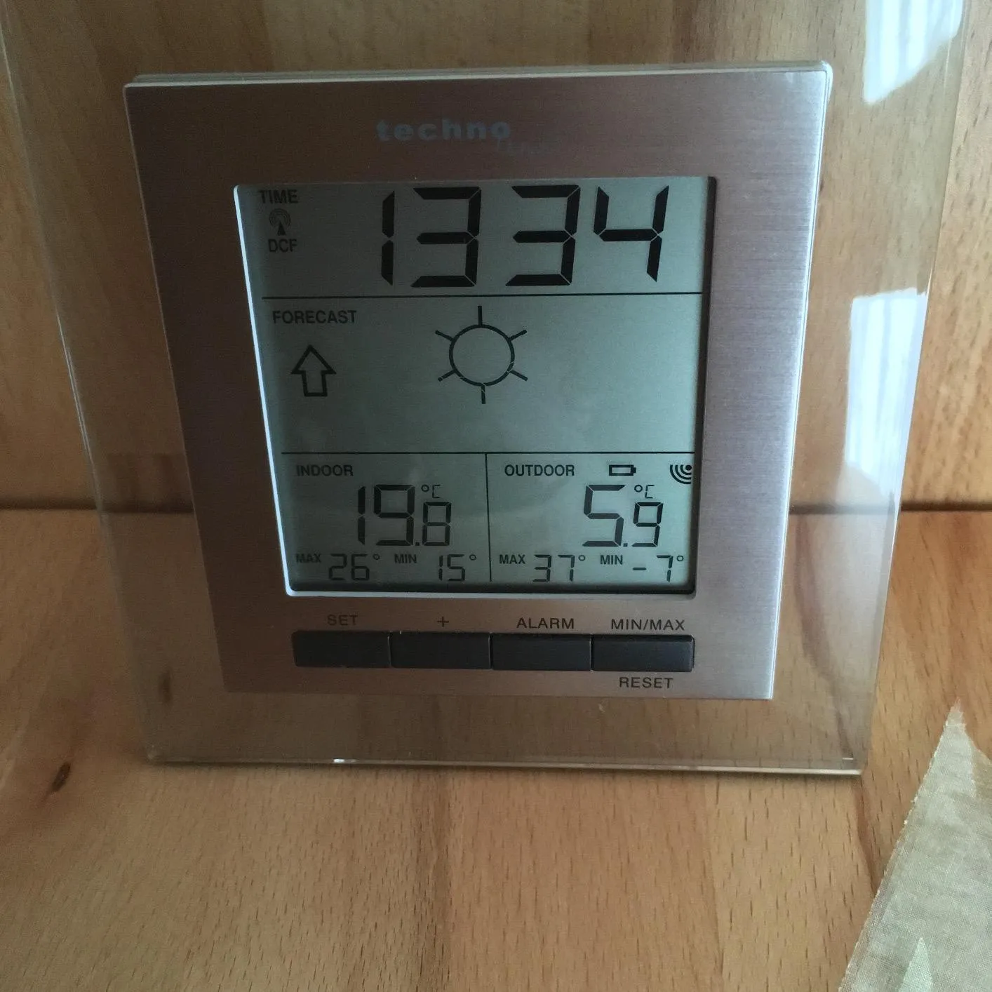 Technoline WS 9136-IT Funk-Wetterstation transparent Wecker