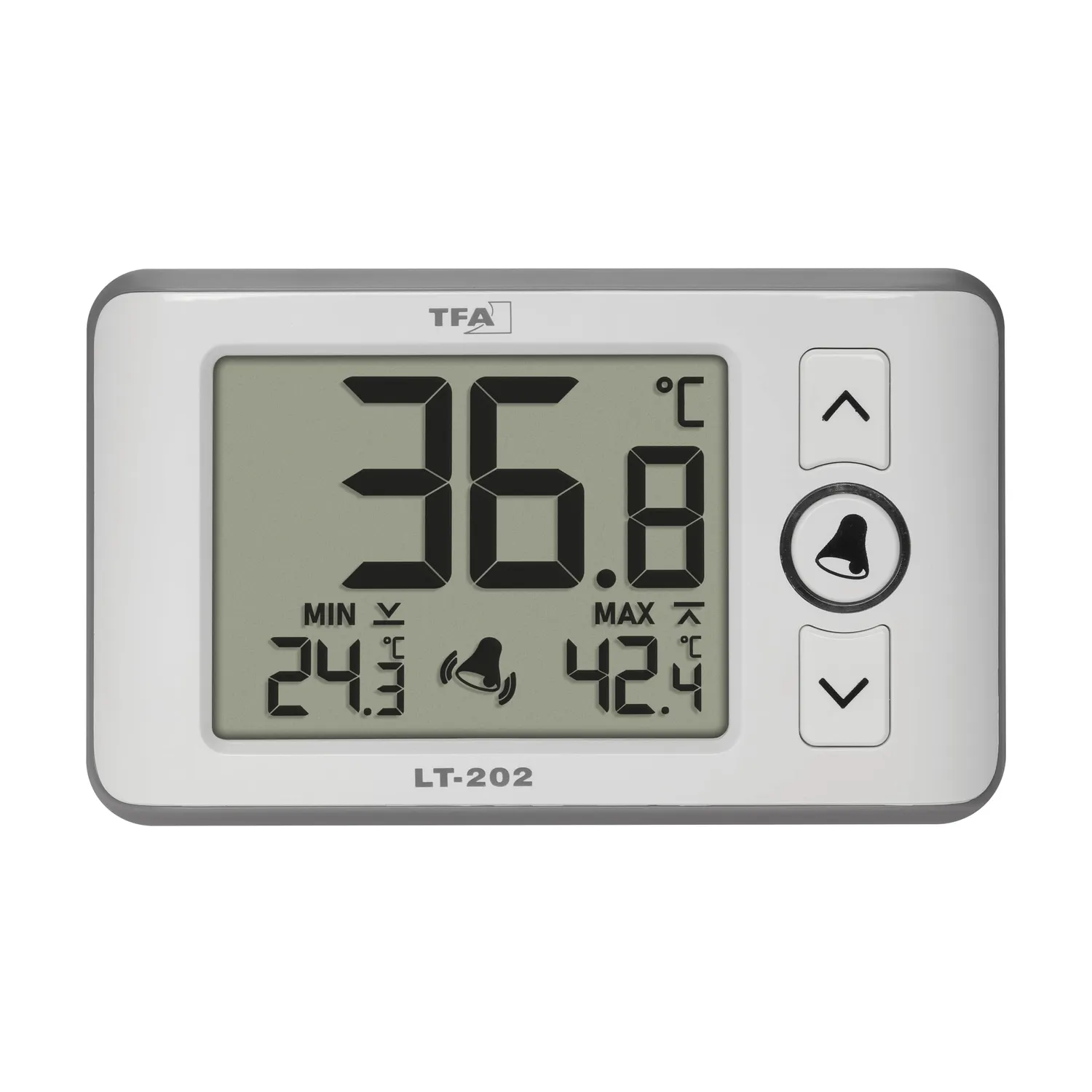 TFA Dostmann LT202 30.1052 Profi-Thermometer weiß Alarm