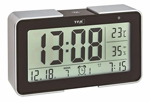TFA Dostmann Melody 60.2540.01 Funk-Wecker schwarz