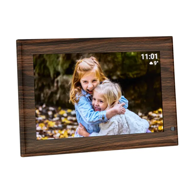 TFA Dostmann 37.1001 WLAN-Bilderrahmen 10 Zoll braun Touch