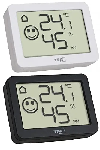 TFA Dostmann Mini Thermo-Hygrometer Schwarz digital Komfort