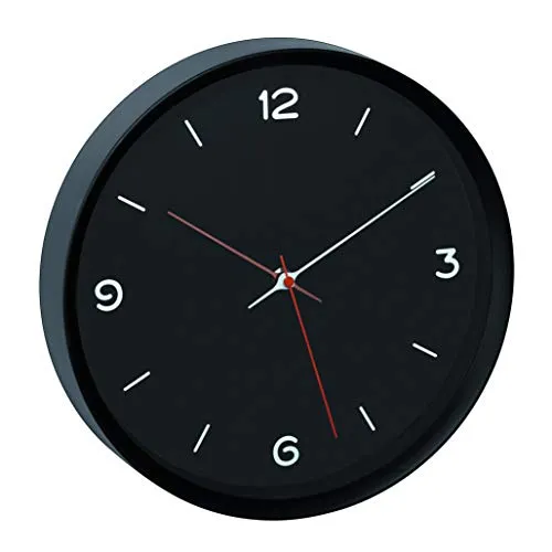 TFA Dostmann 60.3056.01 Wanduhr schwarz Sweep-Uhrwerk