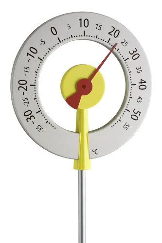 TFA Dostmann Lollipop Gartenthermometer Silber-Anthrazit 95 cm