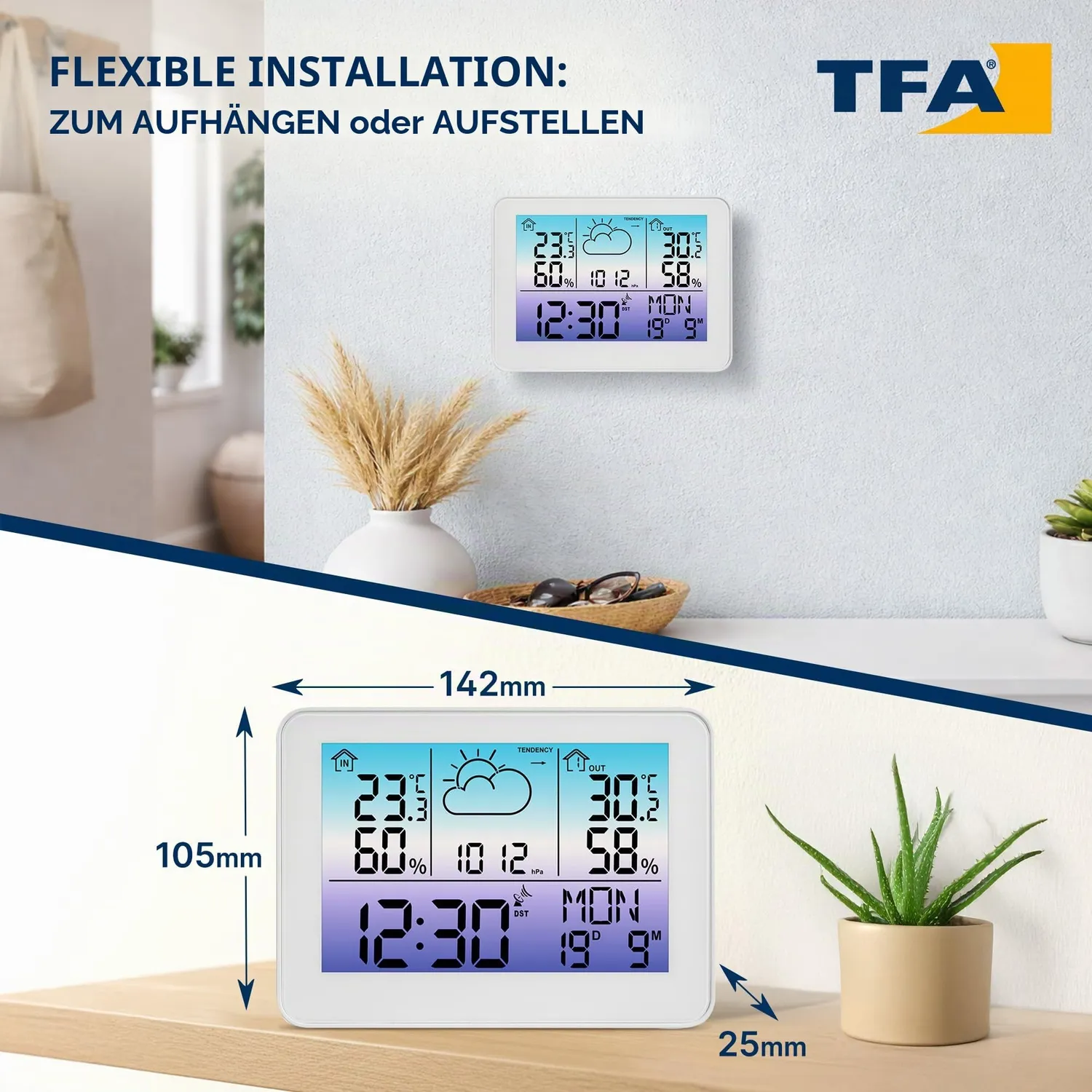 TFA Dostmann Meteo Sky 35.1175 Funk-Wetterstation weiß