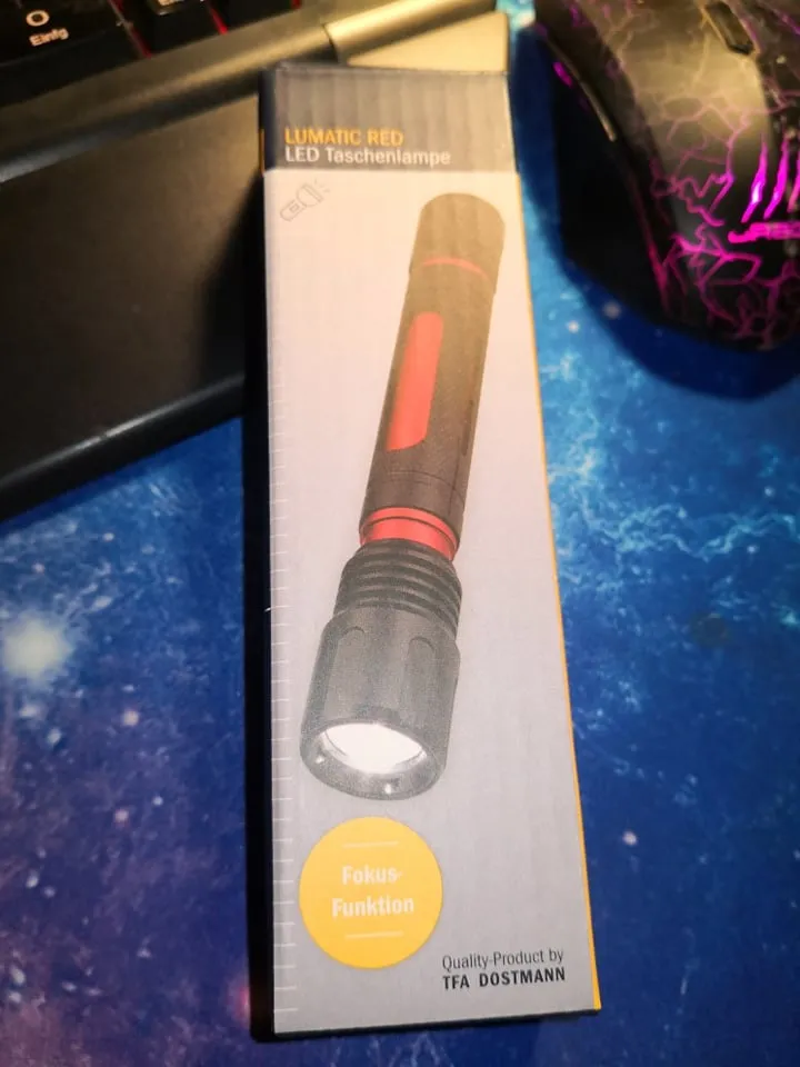 TFA Dostmann Lumatic Red 43.2036.01 Taschenlampe fokussierbar