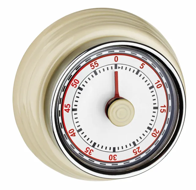 TFA Dostmann 38.1037.09 Küchen-Timer beige Retro Magnet