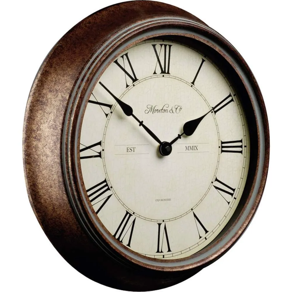Technoline WT 7006 Außenwanduhr Braun 36 cm Quarzwerk