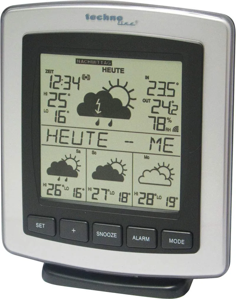 Technoline WD 4204 Wetterstation grau-schwarz 4-Tage-Prognose