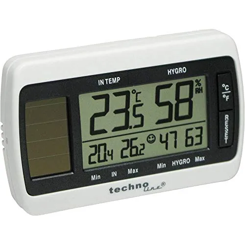 Technoline WS 7007 Thermometer Hygrometer Solar weiß