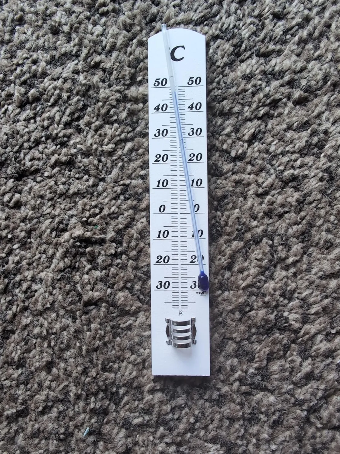 TFA Dostmann 12.1003.09 Innenthermometer Buche weiß analog
