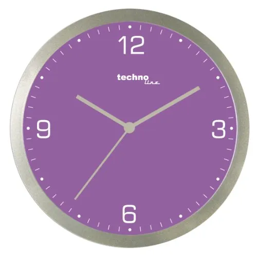 Technoline WT 9000 Quarzwanduhr Lila Ø 30 cm Kunststoff