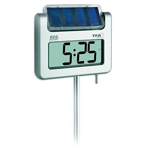 TFA Dostmann 30.2026 Solar-Gartenthermometer silber 114,5 cm
