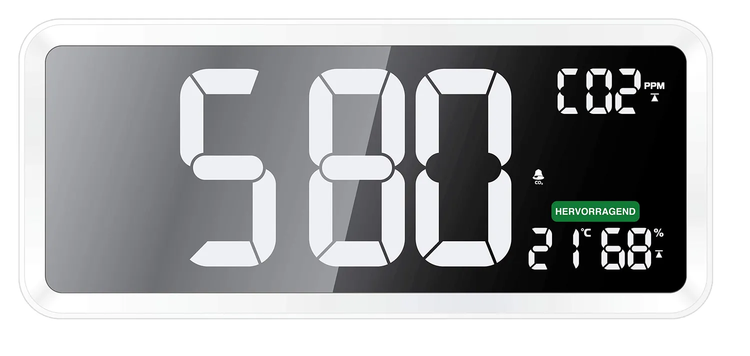 Technoline WL 1040 CO2-Messgerät XXL-Wanduhr NDIR