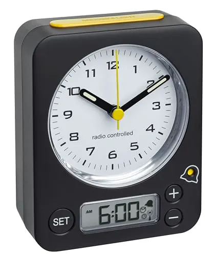 TFA Dostmann Combo 60.1511.01.05 Funkwecker Schwarz-Rot Display