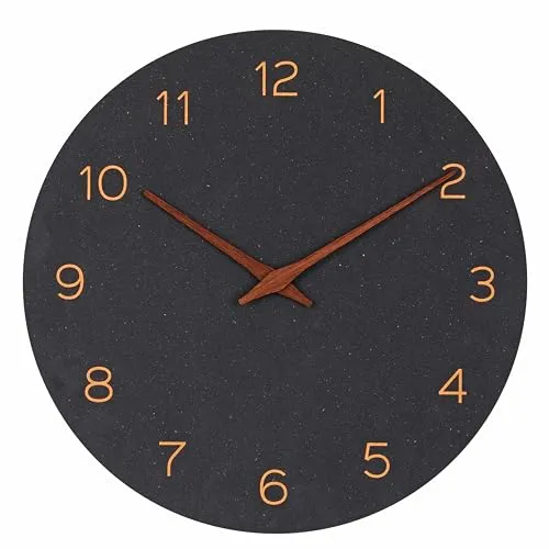 TFA Dostmann 60.3054.01 Wanduhr 30cm schwarz lautlos Holz