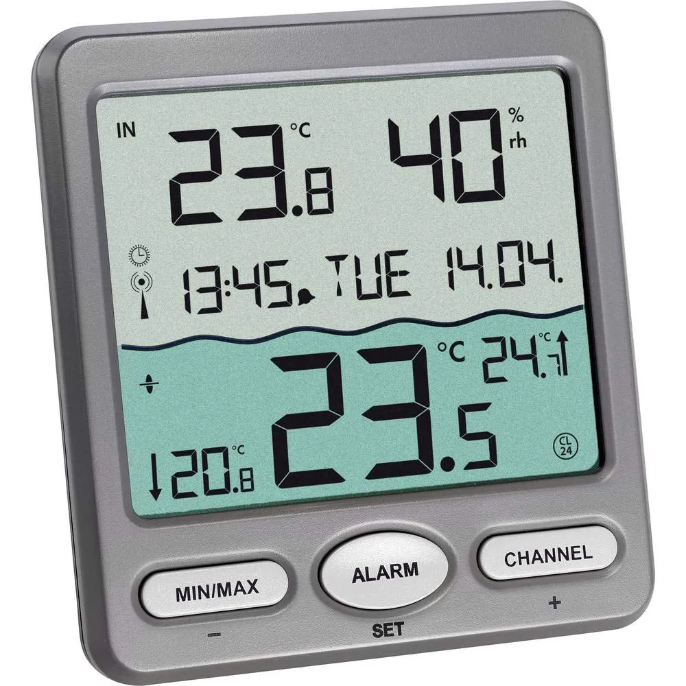 TFA Dostmann Venice 30.3056.10 Poolthermometer funk grau