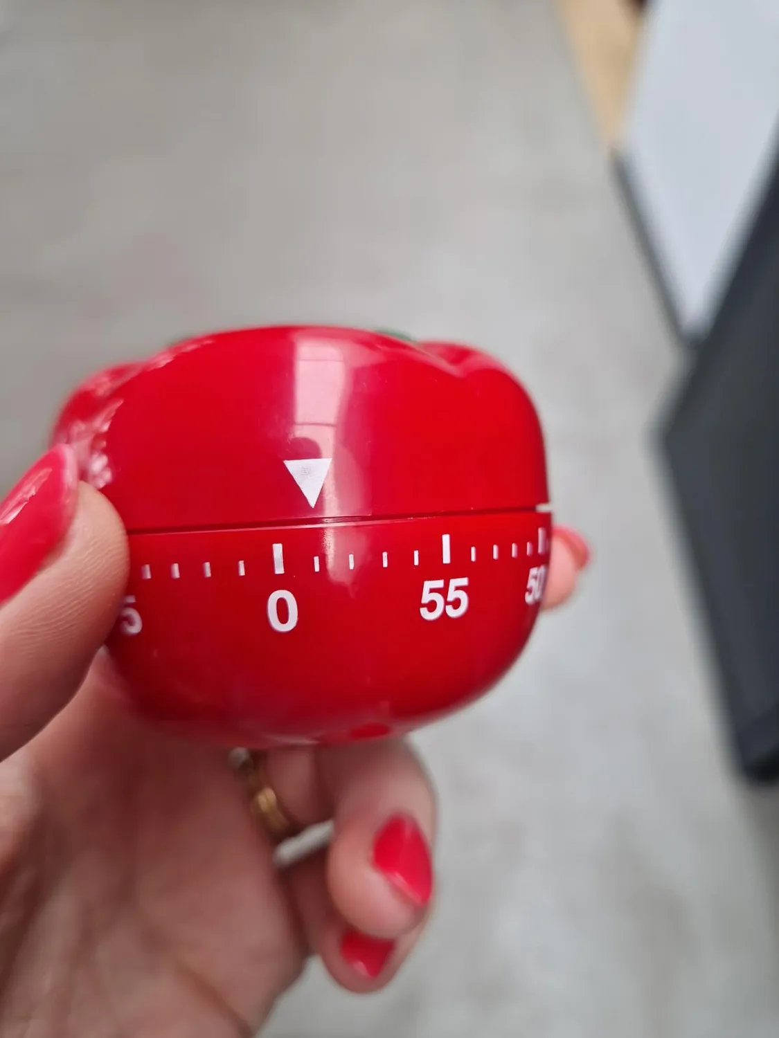TFA Dostmann Pomodoro 38.1005 Kurzzeitwecker rot 60 Min