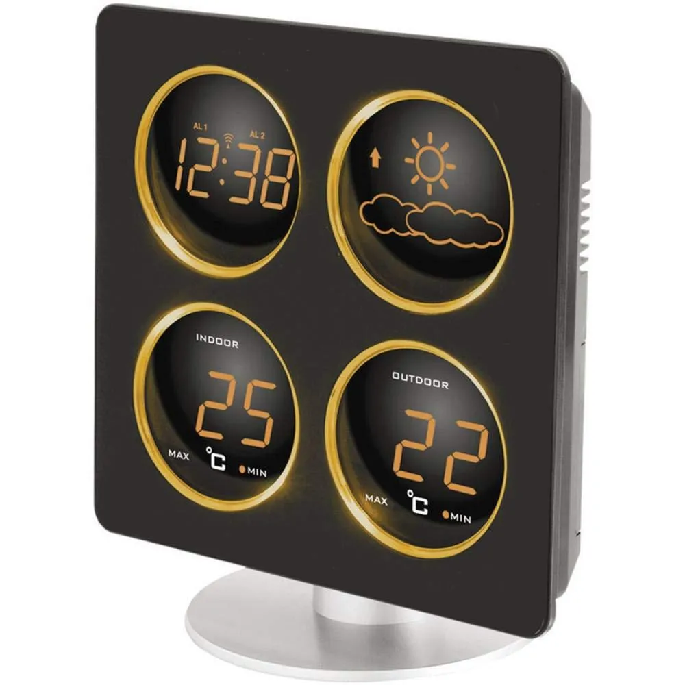 Technoline WS WS6830 Wetterstation Schwarz LED Orange