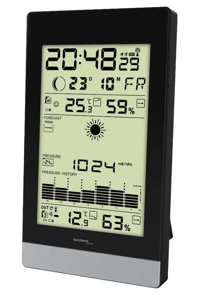 Technoline WS 9050 Wetterstation hochkant mit Frostalarm
