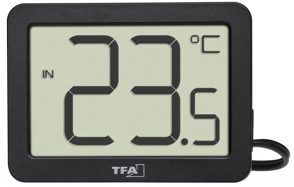 TFA Dostmann 30.1066.01 Thermometer Schwarz Kabel