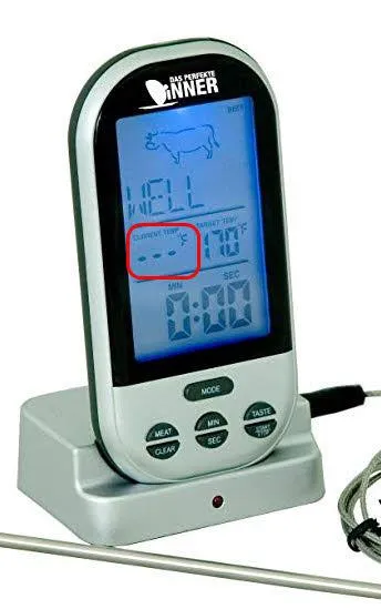 Technoline WS 1050 Funk-Bratenthermometer mit Temperaturalarm