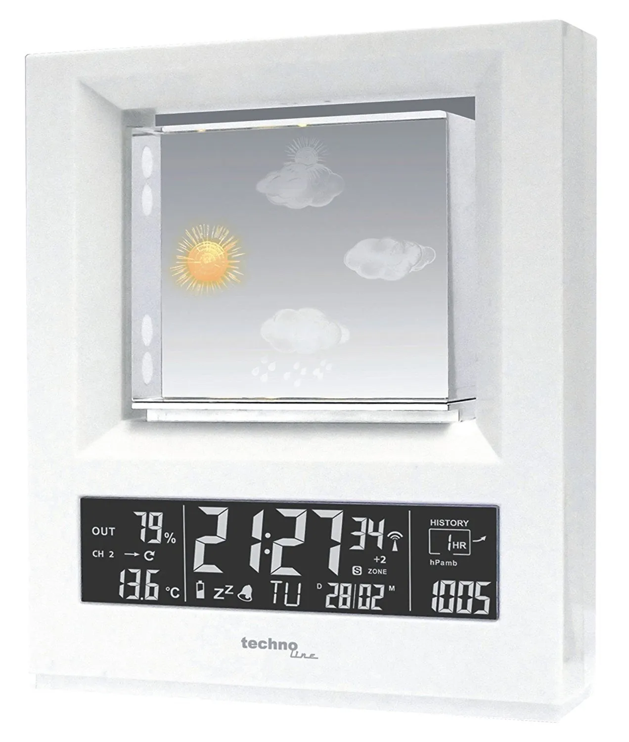 Technoline WS 6620 Wetterstation weiß Funk mit Vorhersage