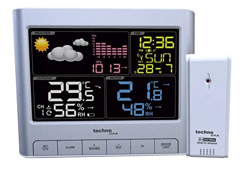 Technoline WS 6449 Wetterstation Funk DCF farbig
