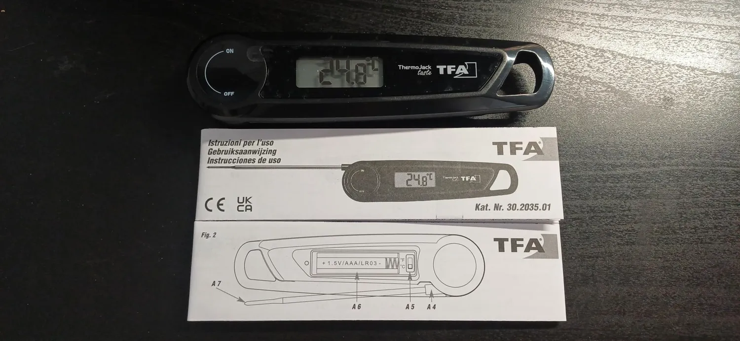 TFA Dostmann Thermo Jack Taste 30.2035 Fleischthermometer schwarz ±0,5°C