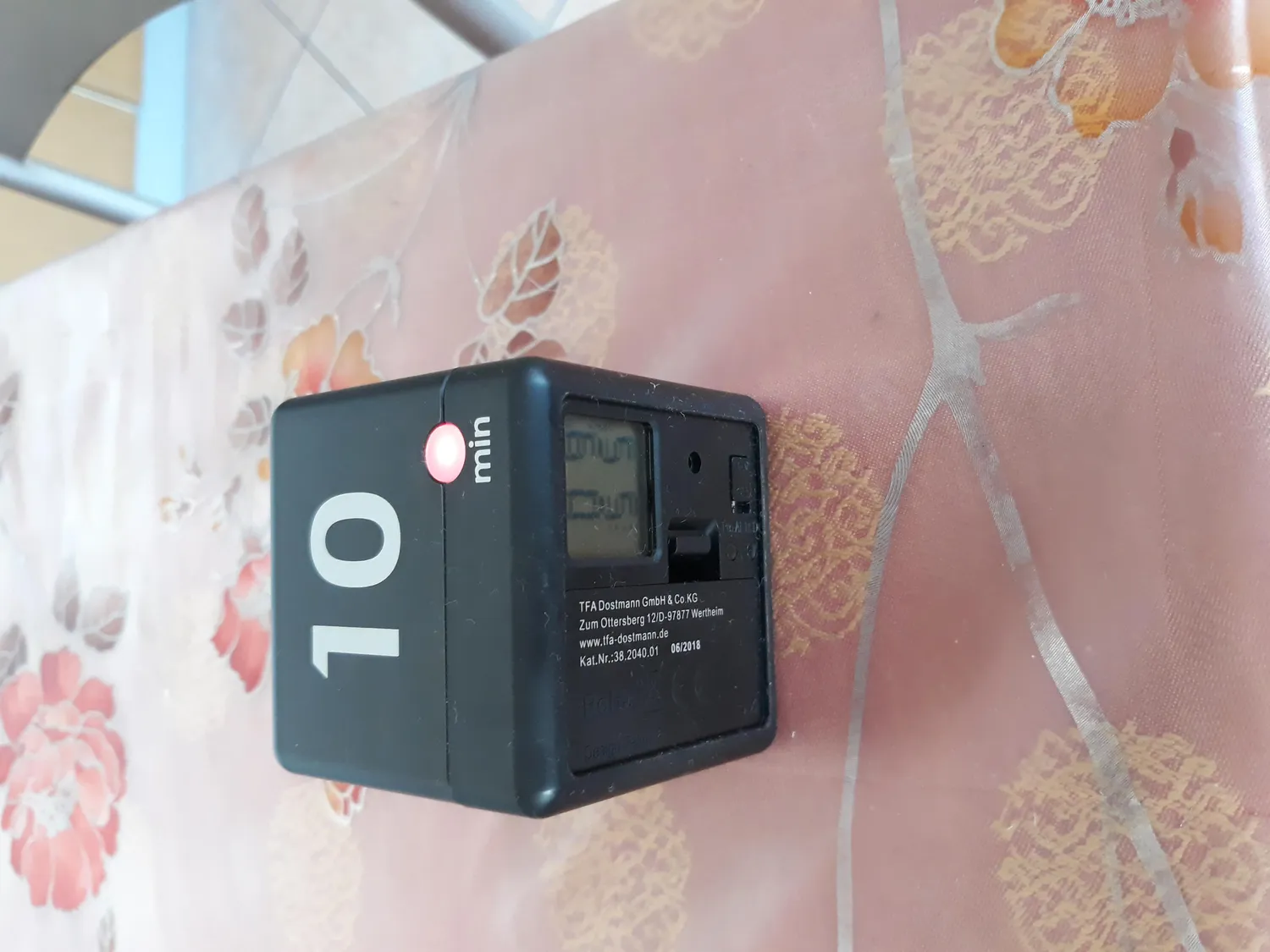 TFA Dostmann Cube Timer Zeitwürfel schwarz digital