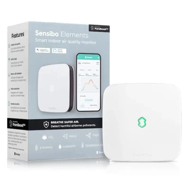 Sensibo Elements Luftqualitätsmonitor Single Kit CO2 Feinstaub