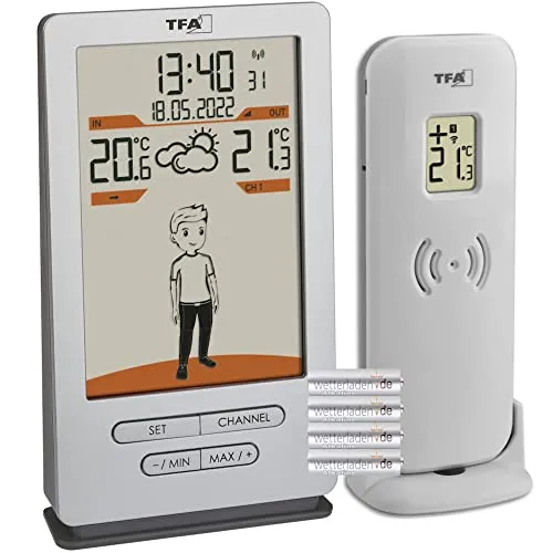 TFA Weather Jack 35.1166.54 Funk-Wetterstation silber