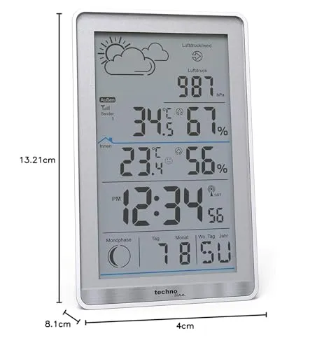 Technoline WS 9218 Wetterstation mit Außensensor DCF