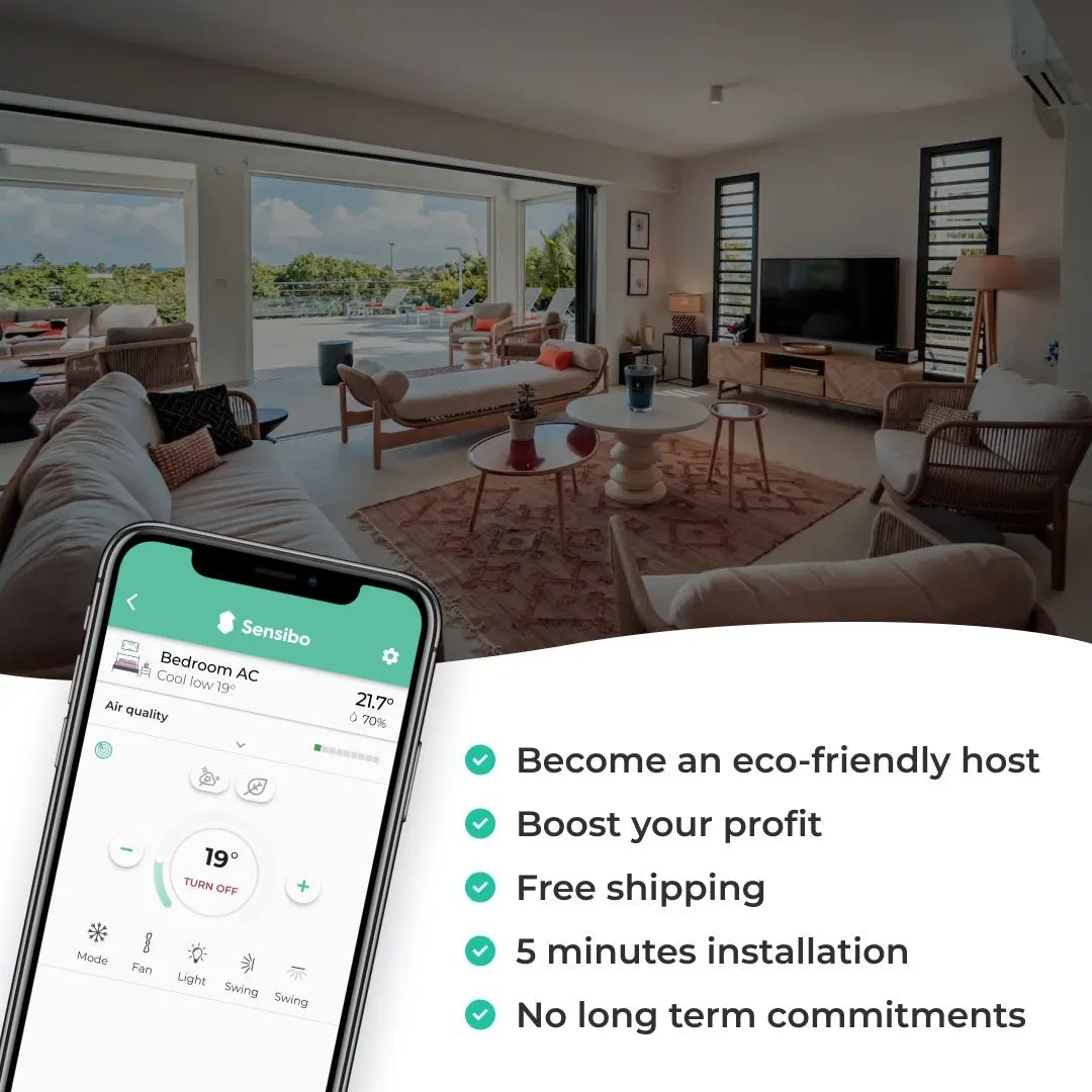 Sensibo Air Tür-Fenstersensor Jahresabo Airbnb-Paket