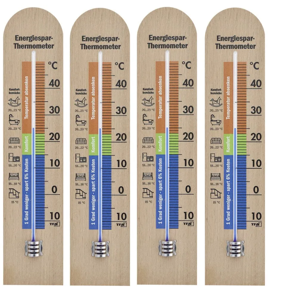 TFA Dostmann 12.1055.05 Energiespar-Thermometer Buche 1 Stück