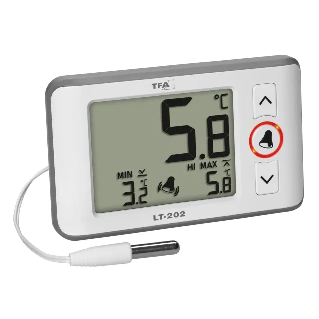 TFA Dostmann LT202 30.1052 Profi-Thermometer weiß Alarm