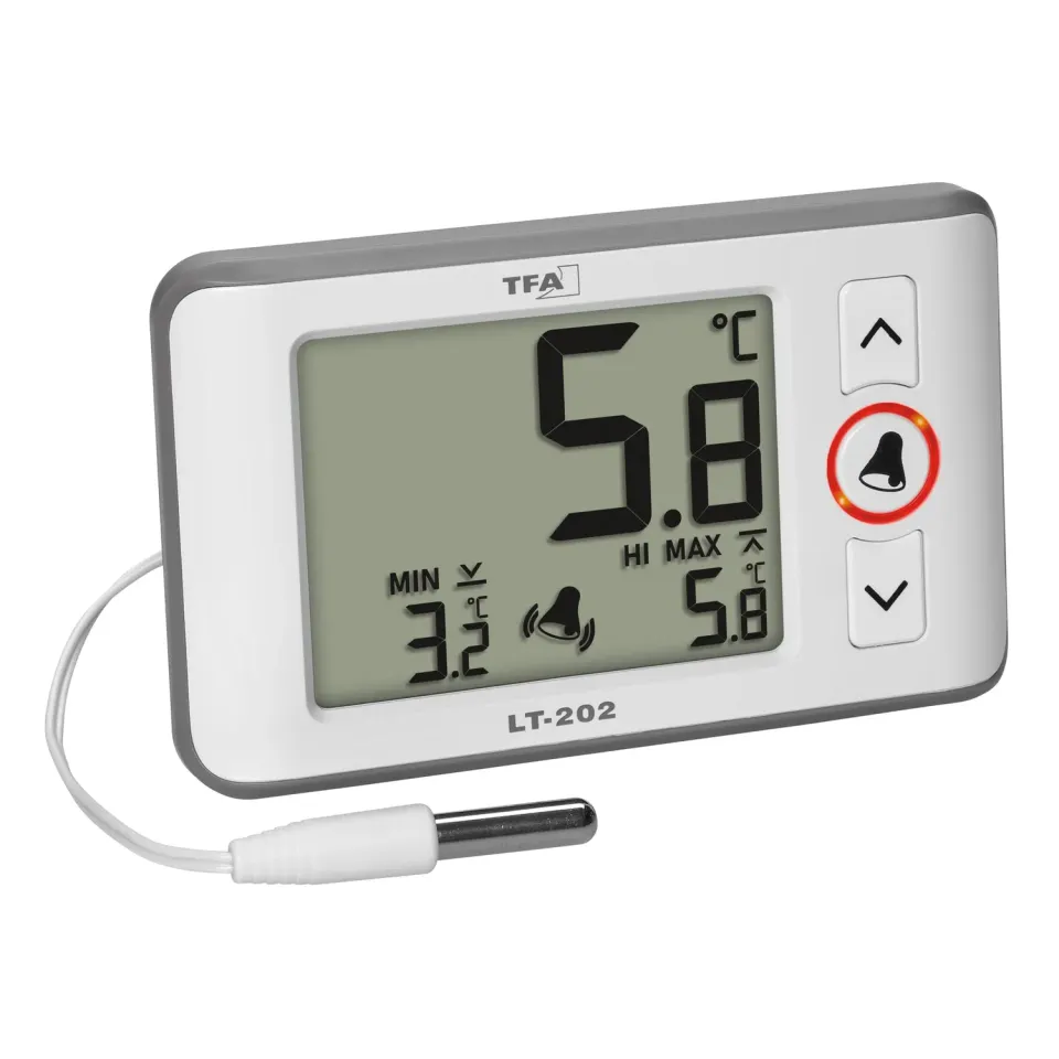 TFA Dostmann LT202 30.1052 Profi-Thermometer weiß Alarm