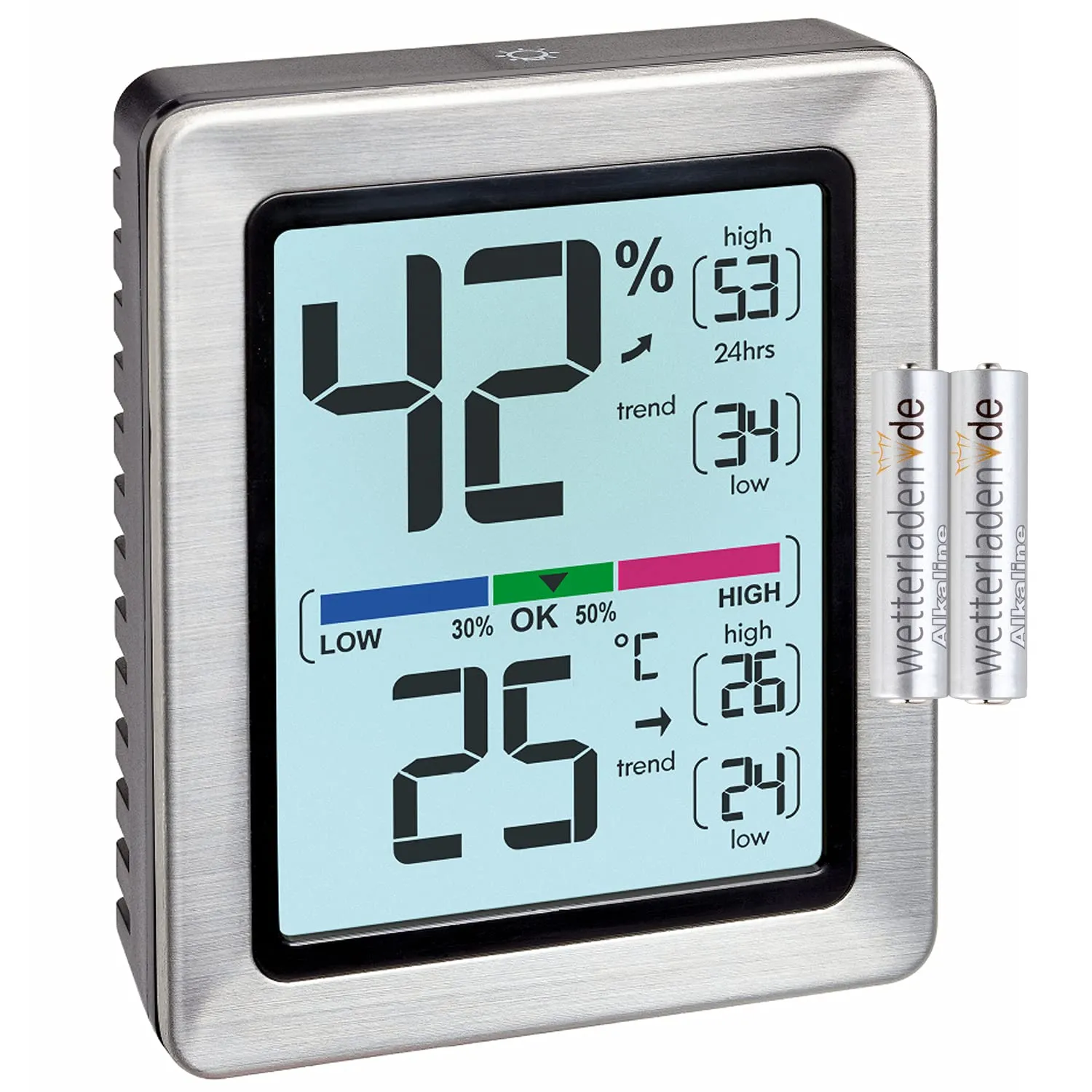 TFA Dostmann Exacto 30.5047.54 Thermo-Hygrometer silber