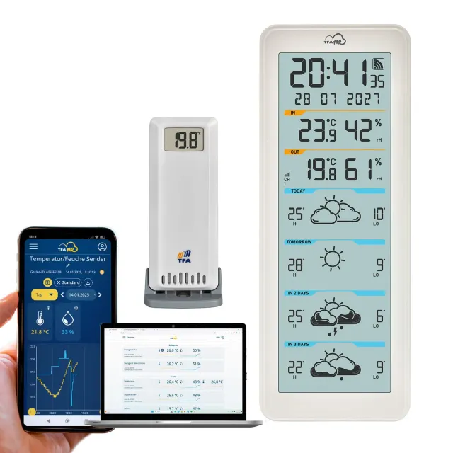 TFA Dostmann TFA.me ID-06 35.8108.02 WLAN-Wetterstation weiß