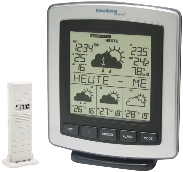 Technoline WD 4204 Wetterstation grau-schwarz 4-Tage-Prognose