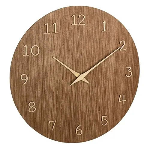 TFA Dostmann 60.3072.23 Wanduhr Holz dunkel Quarz