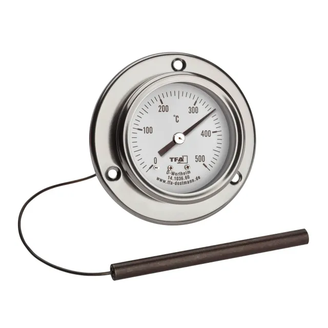 TFA Dostmann 14.1036 Pizzathermometer Edelstahl 500°C Flansch