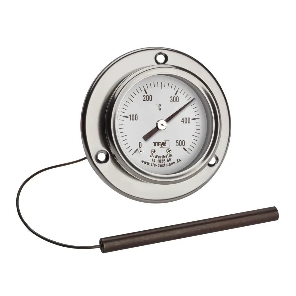 TFA Dostmann 14.1036 Pizzathermometer Edelstahl 500°C Flansch