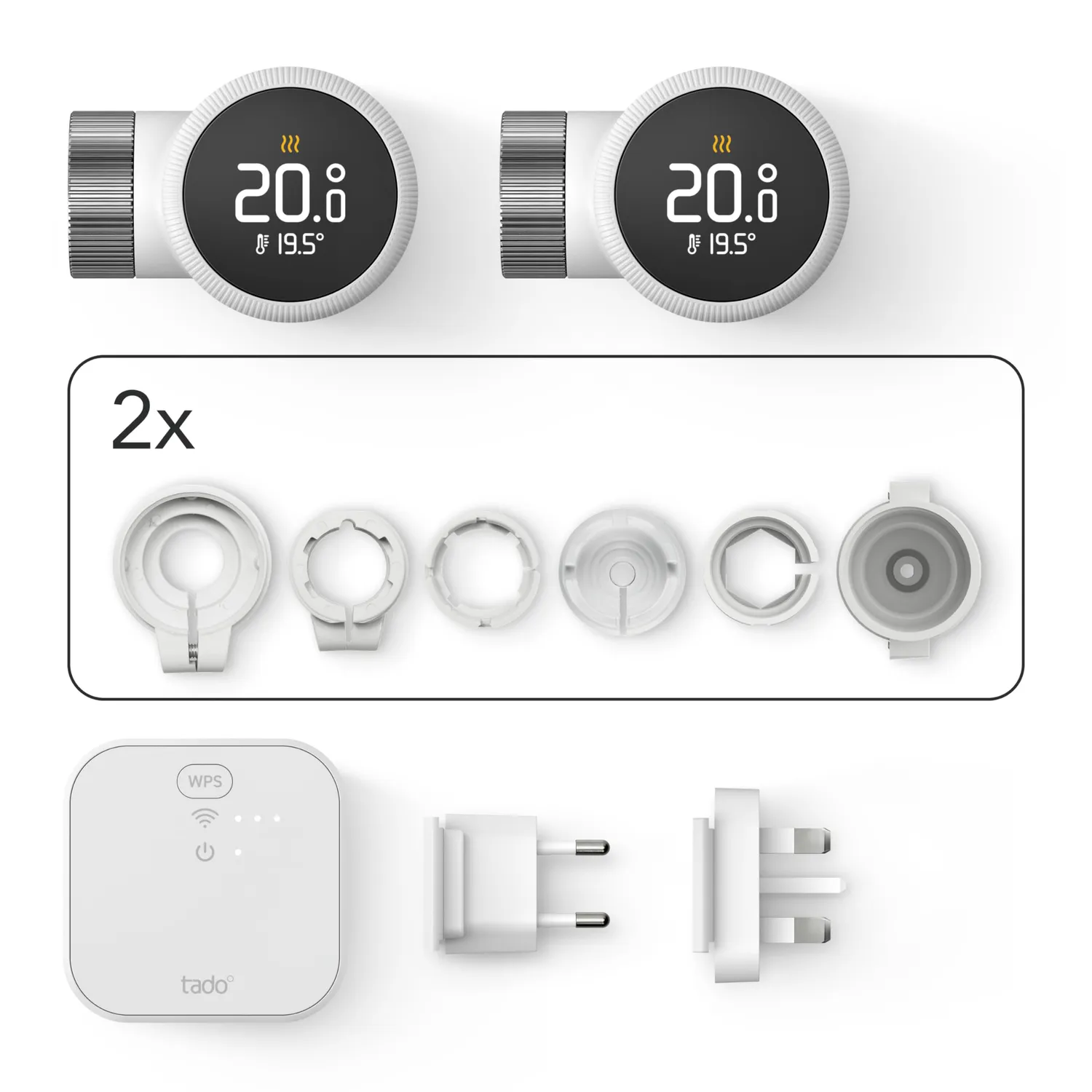 tado° X Heizkörperthermostat Basic Starter Kit 3er mit Bridge