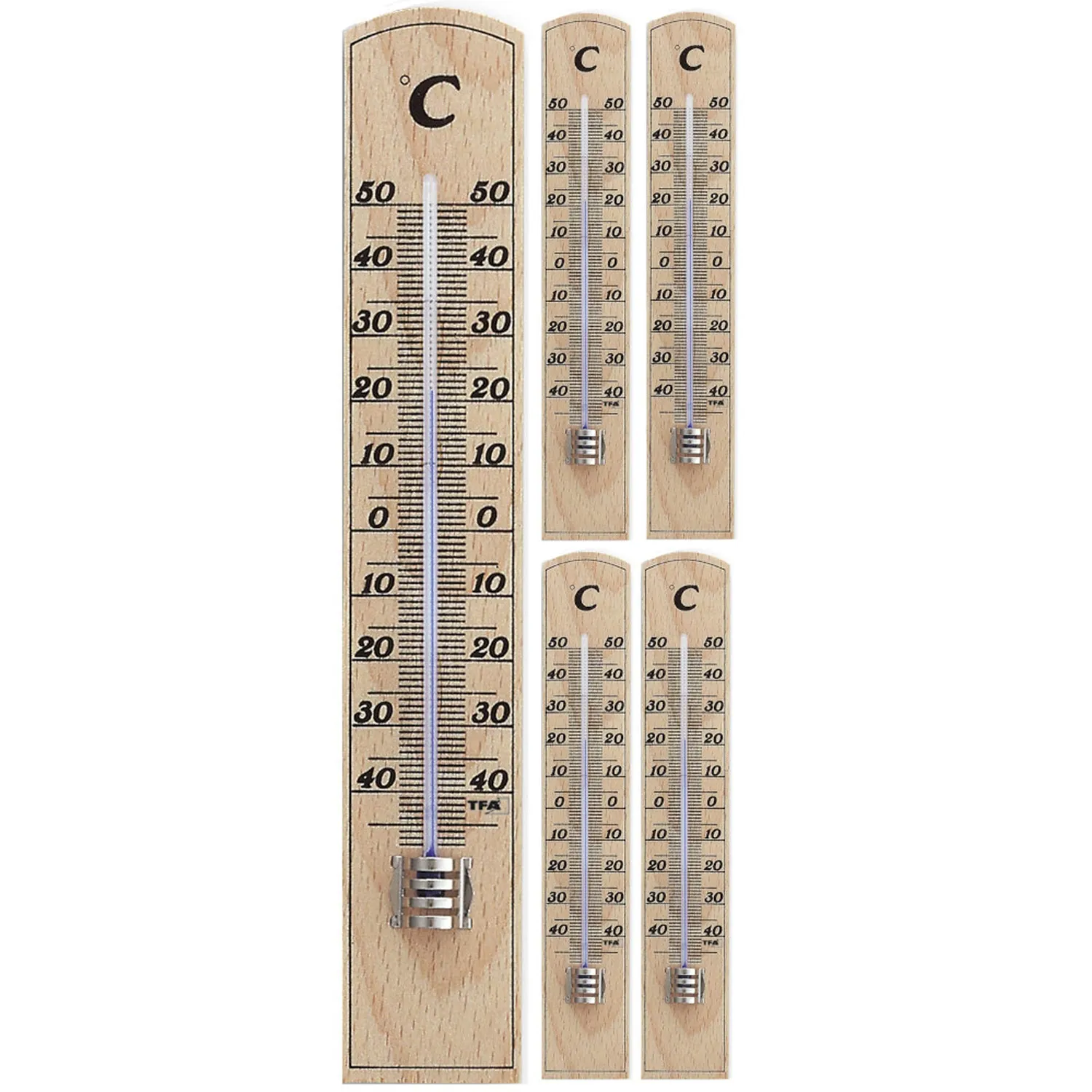 TFA Dostmann 12.1004 Innenthermometer Holz 1 Stück genau