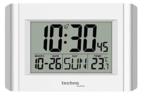 Technoline WS8002 Quarz-Wanduhr mit Temperaturanzeige Datum