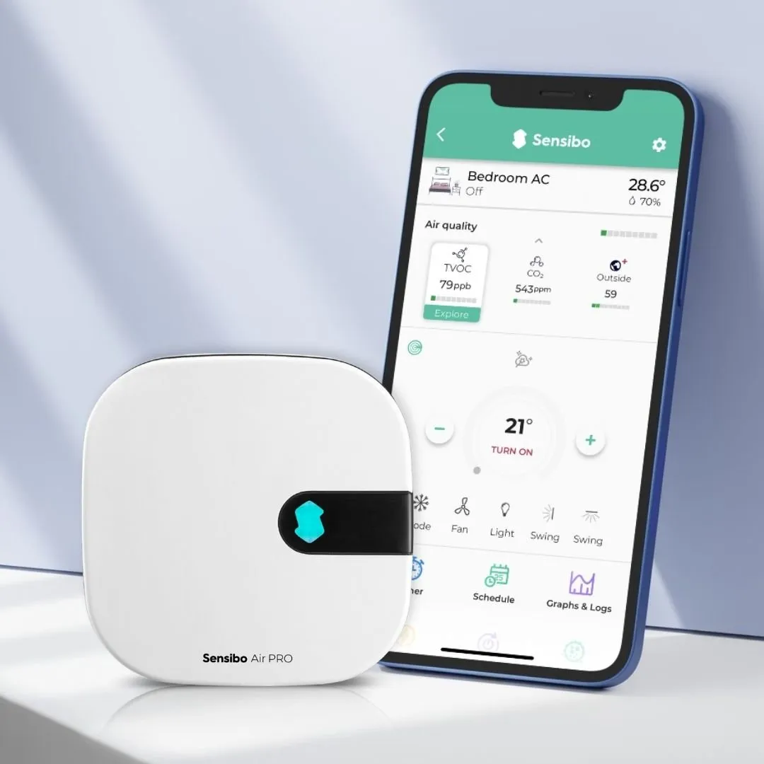 Sensibo Air PRO Klimaanlagensteuerung Single Kit mit Raumklima