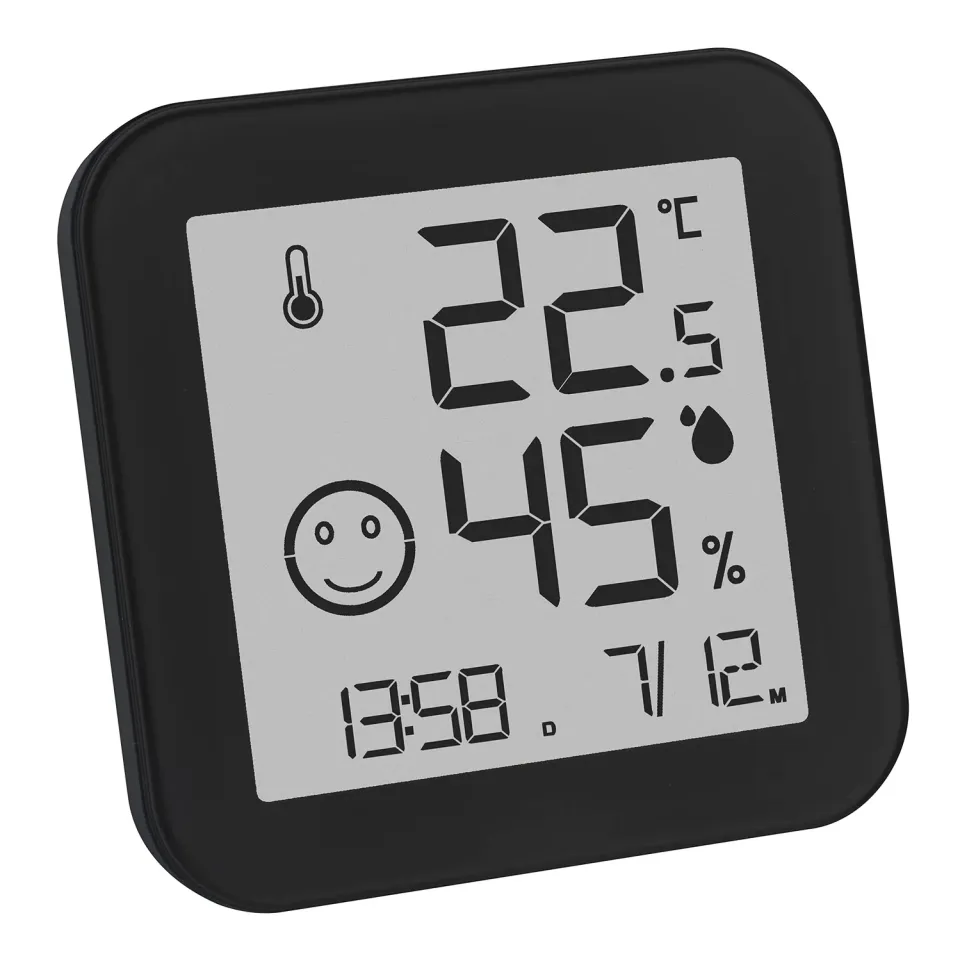 TFA Dostmann Black & White 30.5054.01 Thermo-Hygrometer E-Ink schwarz