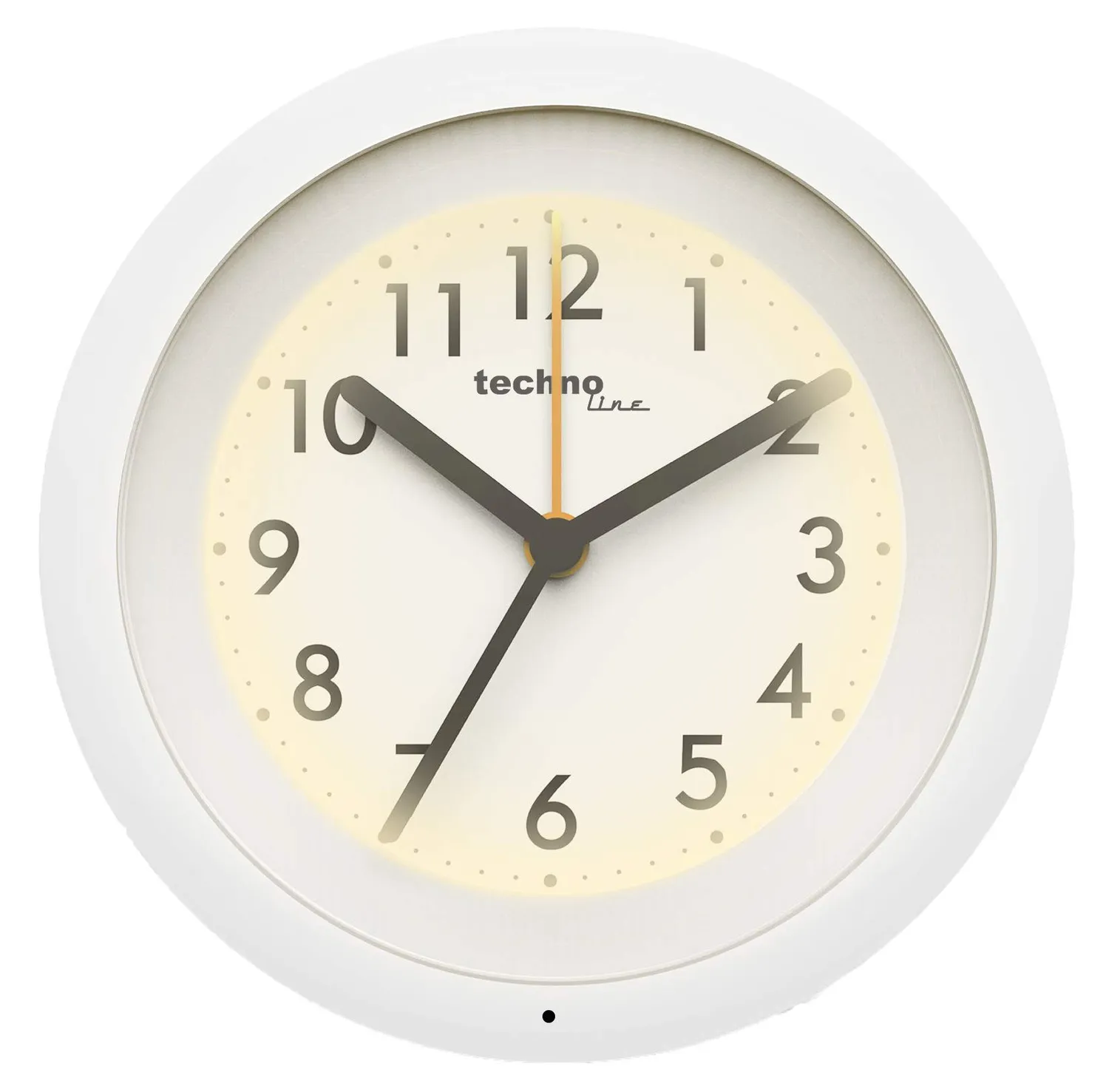 Technoline Modell X Quarzwecker analog weiß Nachtlicht