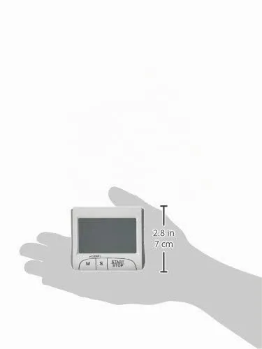 TFA Dostmann 38.2021.02 Digitaler Timer weiß 99 Min mit Memory